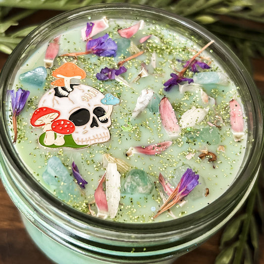 Shrooms in Bloom Candle Cesarah's Spooky Shop