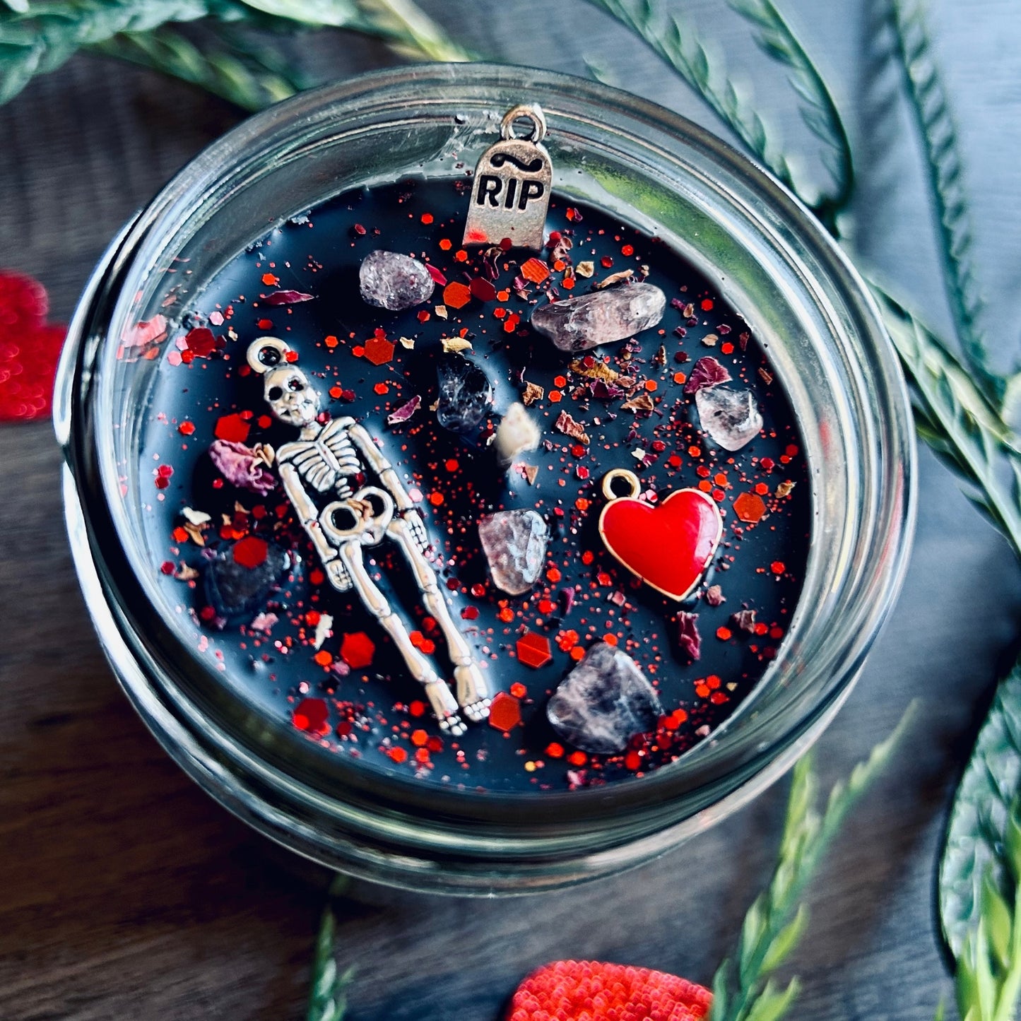 Spooky Valentine Candle (Rose Petals)