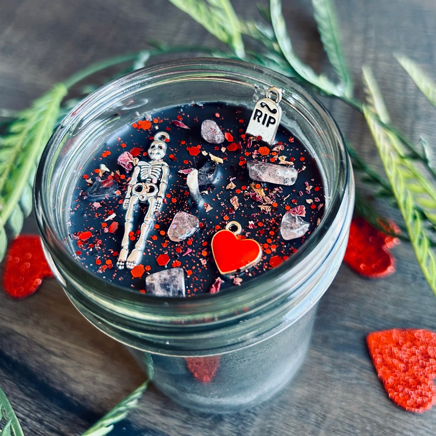 Spooky Valentine Candle (Rose Petals)