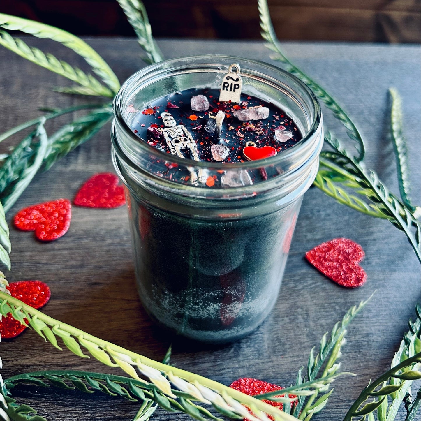 Spooky Valentine Candle (Rose Petals)