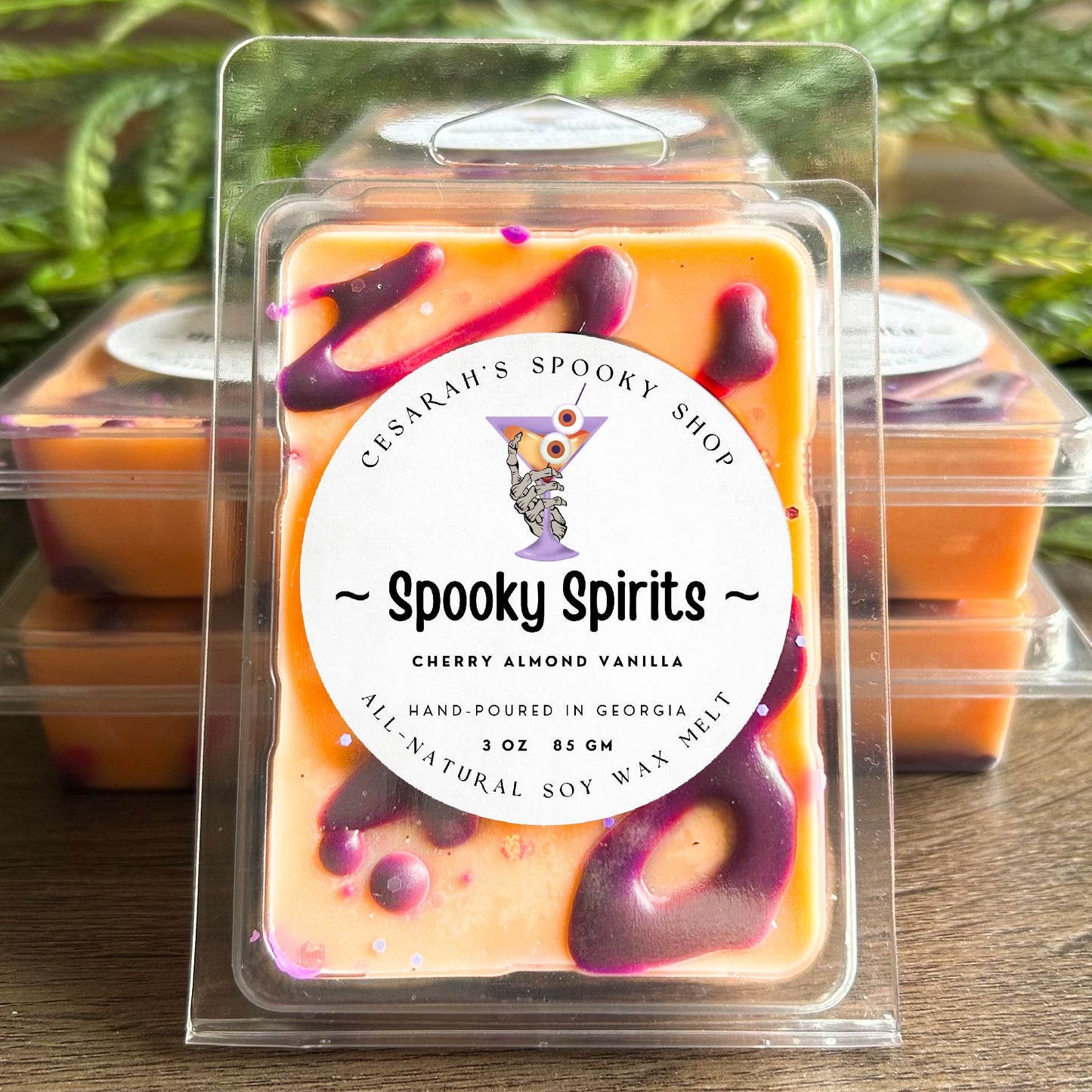 Spooky Spirits Wax Melt (Cherry Almond Vanilla) Cesarah's Spooky Shop