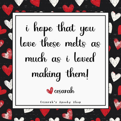 Love at First Fright Wax Melt (Spiced Apple & Peach) Cesarah's Spooky Shop