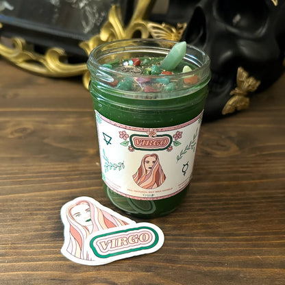 Virgo Zodiac Candle Cesarah's Spooky Shop