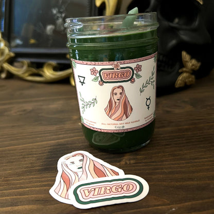 Virgo Zodiac Candle Cesarah's Spooky Shop