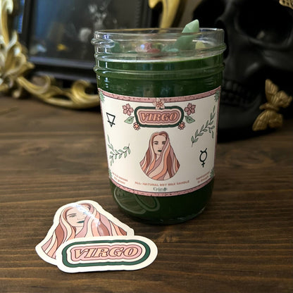 Virgo Zodiac Candle Cesarah's Spooky Shop