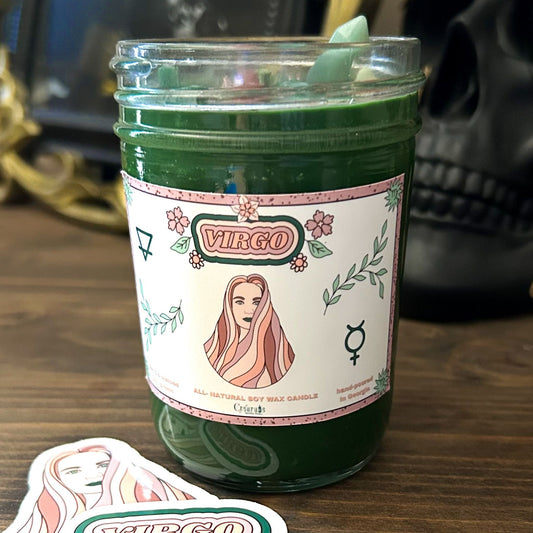 Virgo Zodiac Candle Cesarah's Spooky Shop