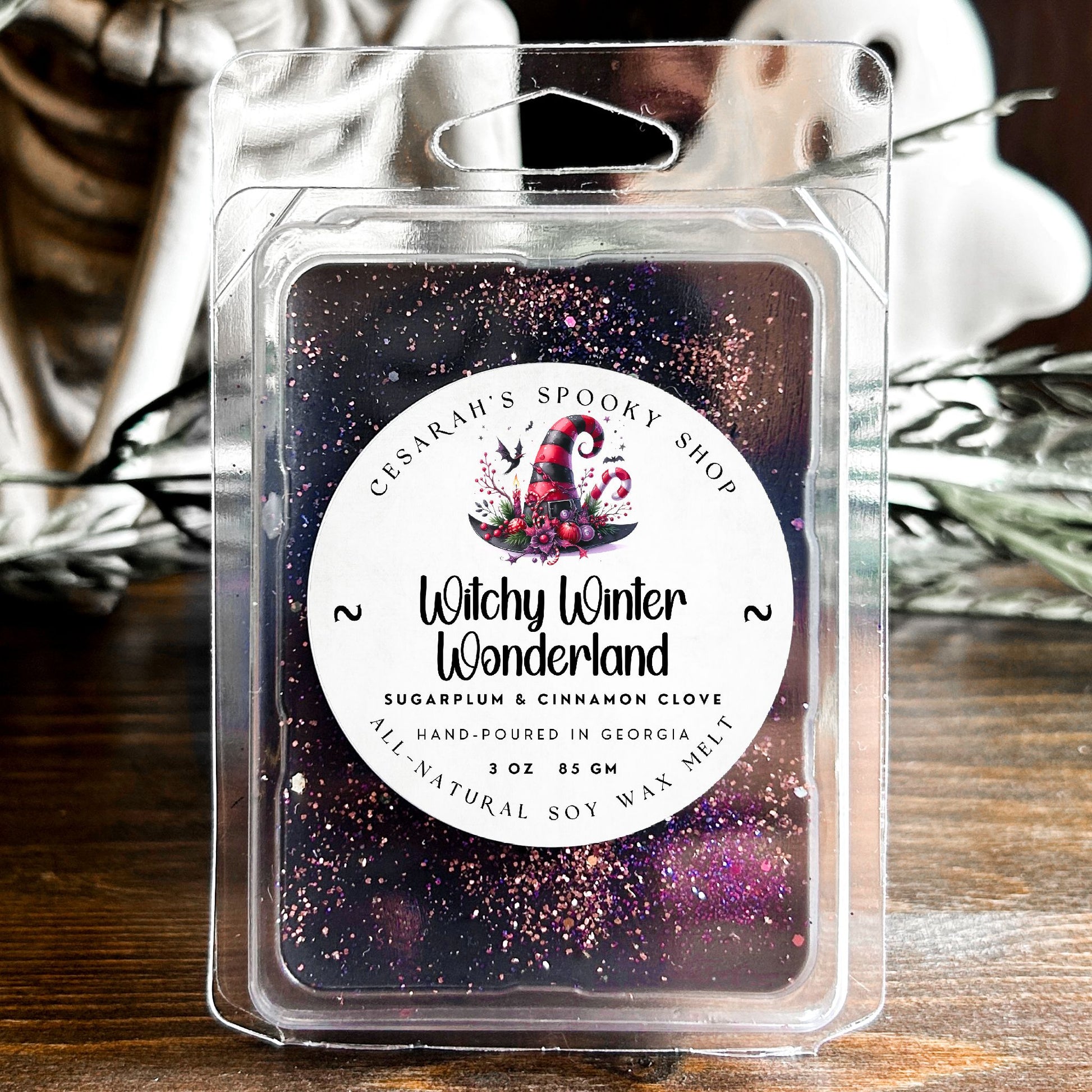 Witchy Winter Wonderland Wax Melt (Sugar Plum & Cinnamon Clove) Cesarah's Spooky Shop