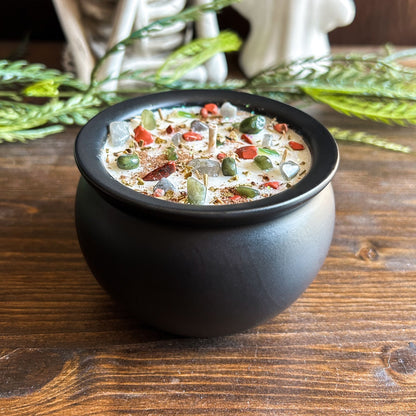 Yuletide Cauldron Candle Cesarah's Spooky Shop