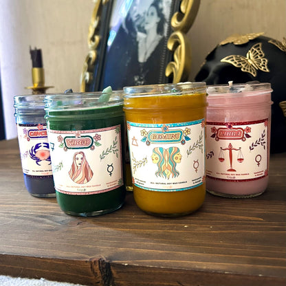 Virgo Zodiac Candle Cesarah's Spooky Shop